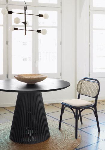 KAVE HOME Jeanette spisebord, rund - sort mindi tr (120)