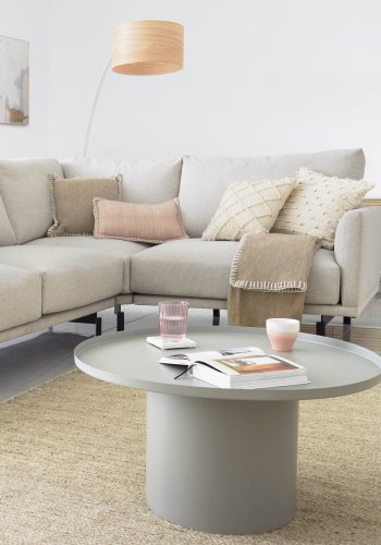 KAVE HOME Fleksa sidebord, rund - gr jern (72)