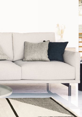 KAVE HOME Galene 4 pers. sofa - beige genbrugsfibre og jern