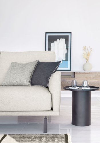 KAVE HOME Fleksa sidebord, rund - sort jern (45)