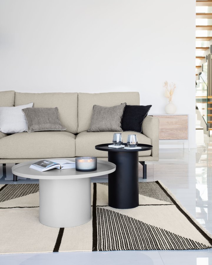 KAVE HOME Fleksa sidebord, rund - sort jern (45)