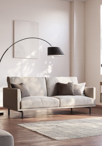 KAVE HOME Galene 3 pers. sofa - beige genbrugsfibre og jern