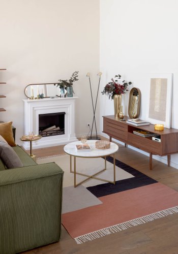 KAVE HOME Tiare vgspejl, oval - guld stl (31x61,5)