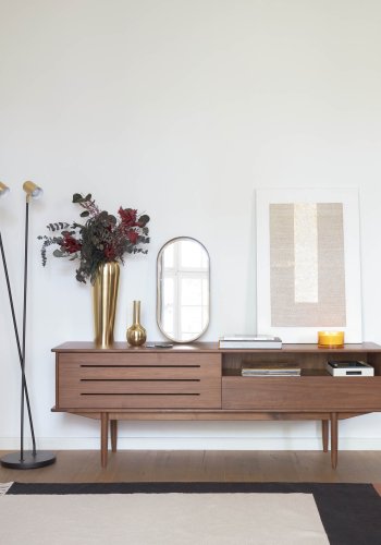 KAVE HOME Tiare vgspejl, oval - guld stl (31x61,5)