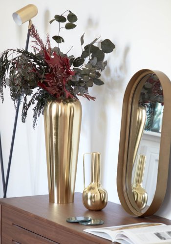 KAVE HOME Tiare vgspejl, oval - guld stl (31x61,5)