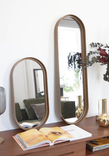 KAVE HOME Tiare vgspejl, oval - guld stl (31,5x100)