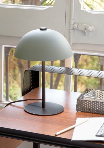 KAVE HOME Aleyla bordlampe - grn og sort metal