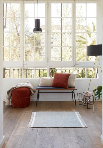 KAVE HOME Arabella bnk - brun/sort valnddefinér/syntetisk lder og metal, rektangulr (100x40)