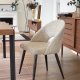 KAVE HOME Mael spisebordsstol - beige stof og sort stl