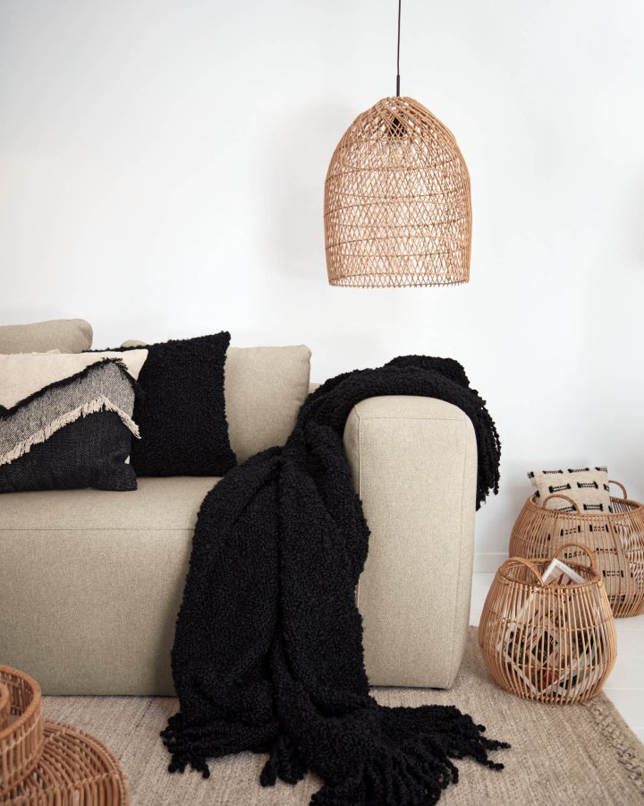 KAVE HOME Domitila lampeskrm - natur rattan (44)