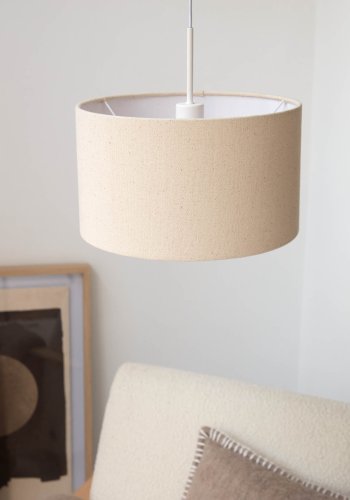KAVE HOME Nazli lampeskrm - beige hr og metal (40)