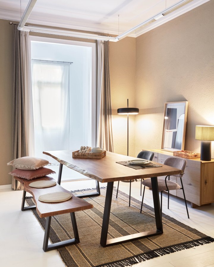 KAVE HOME Brunilda gulvtppe - brun/sort sgrs/uld/bomuld (160x230)