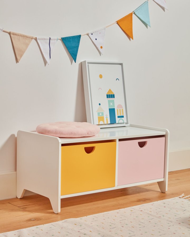 KAVE HOME Nunila brnereol, m. 2 rum - hvid MDF (78x40)