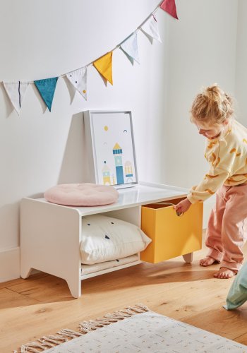 KAVE HOME Nunila brnereol, m. 2 rum - hvid MDF (78x40)