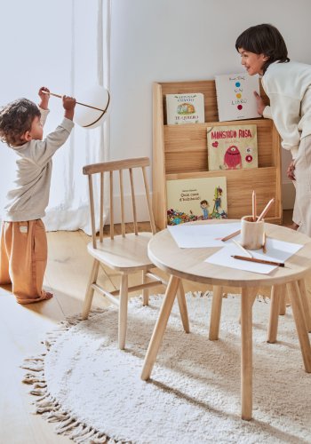 KAVE HOME runt Orwen gulvtppe - hvid bomuld (100)