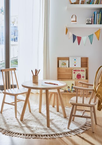 KAVE HOME runt Orwen gulvtppe - hvid bomuld (100)