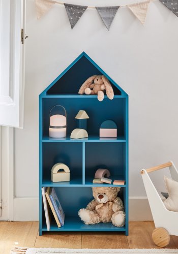 KAVE HOME Janvir genopladelig bordlampe - hvid plast og lysegr metal