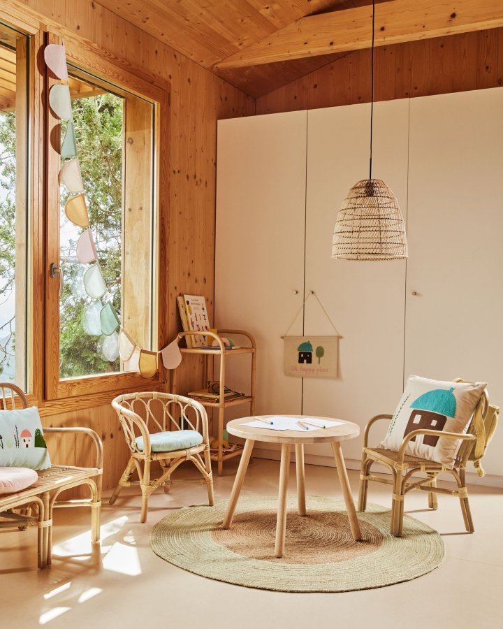 KAVE HOME Marzieh brnestol, m. armln - natur rattan