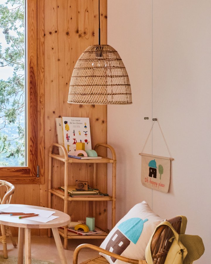 KAVE HOME Ormela reol - natur rattan (40x81)