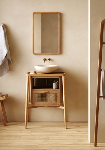 KAVE HOME Uliana hndkldestativ - natur teak (50x160)