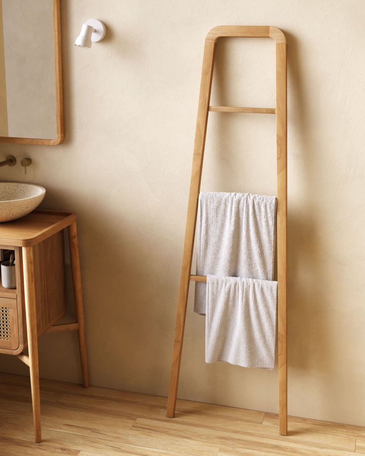 KAVE HOME Uliana hndkldestativ - natur teak (50x160)