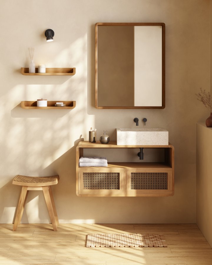 KAVE HOME Sunday hndvask til badevrelset, rektangulr - hvid terrazzo (40x45)