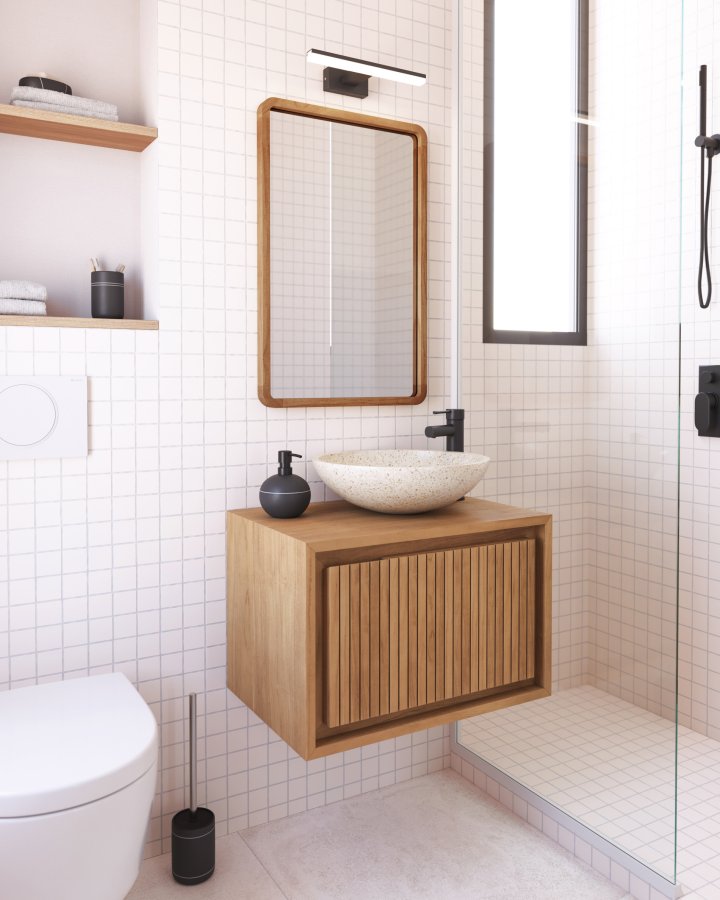 KAVE HOME Vissia lille vglampe - sort plast og stl 