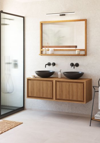 KAVE HOME Vissia stor vglampe - sort plast og stl