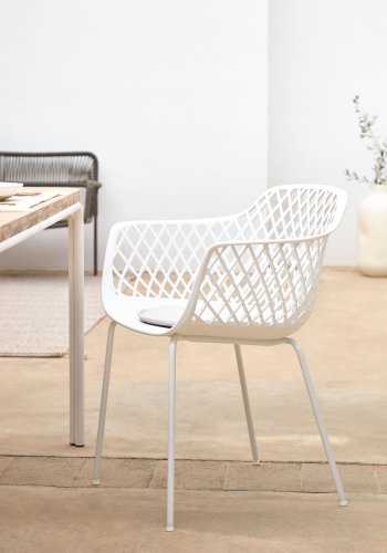 KAVE HOME Silke stolehynde, rund - beige stof (35)