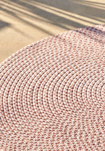 KAVE HOME Rodhe gulvtppe, rund - terracotta polyethylen (150)