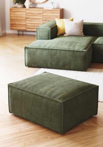 KAVE HOME Blok fodskammel - grn fljl (90x70)