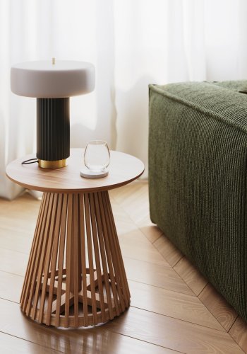 KAVE HOME Serenella bordlampe - hvid, grn og guld metal