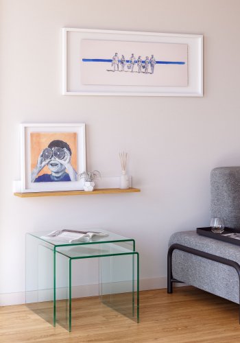 KAVE HOME Burano indskudsborde, firkantet - klar glas (st m. 2)