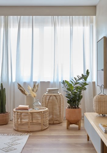 KAVE HOME Kohana sofabord, rund - natur rattan (66)