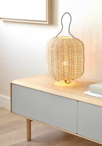 KAVE HOME Anielle TV-bord, m. 2 skydelger - gr/natur askefinér/asketr (180x41)