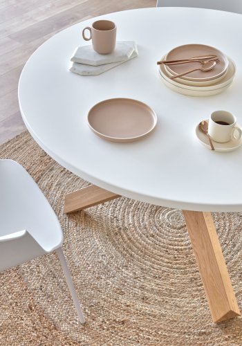 KAVE HOME Doc gulvtppe, rund - natur jute (200)