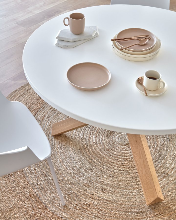 KAVE HOME Doc gulvtppe, rund - natur jute (200)