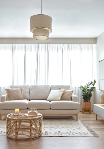 KAVE HOME Kohana sofabord, rund - natur rattan (66)