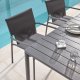 KAVE HOME Zaltana havebord, m. tillgsplade - sort aluminium (140(200)x90)