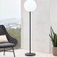 KAVE HOME Dinesh gulvlampe, ledningsfri - sort stl og hvidt polyethylen ( 35)