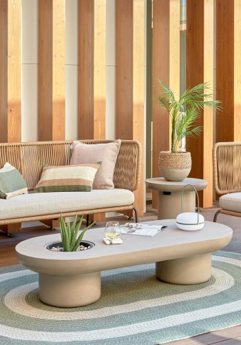 KAVE HOME Taimi havebord, oval - cementfiber (140x60)