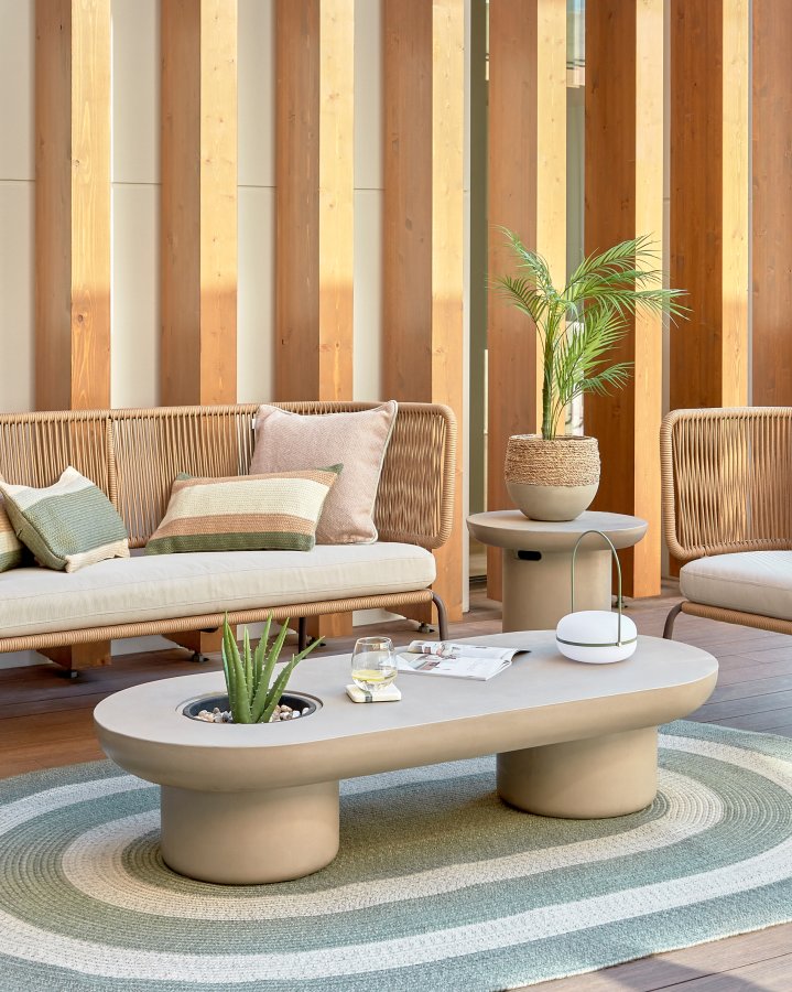 KAVE HOME Taimi havebord, oval - cementfiber (140x60)