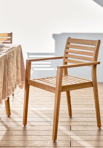 KAVE HOME Hanzel havestol, m. armln - natur akacietr