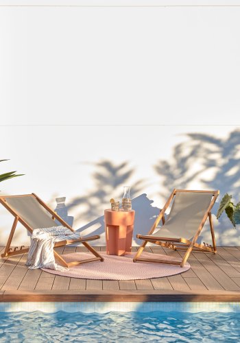 KAVE HOME Rodhe gulvtppe, rund - terracotta polyethylen (150)