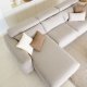 KAVE HOME Singa 3 pers. sofa, m. venstre chaiselong - beige stof og natur bgetr