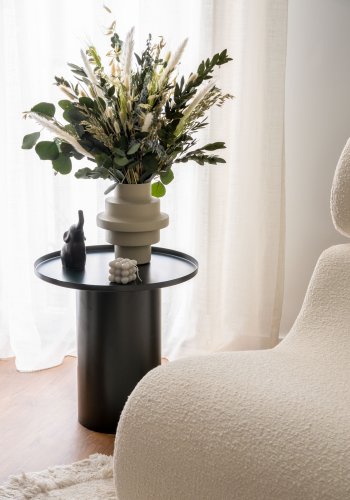 KAVE HOME Fleksa sidebord, rund - sort jern (45)