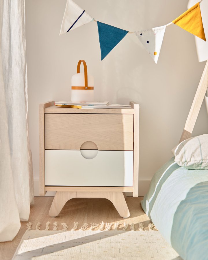 KAVE HOME Nunila sengebord - natur asketrsfiner og asketr