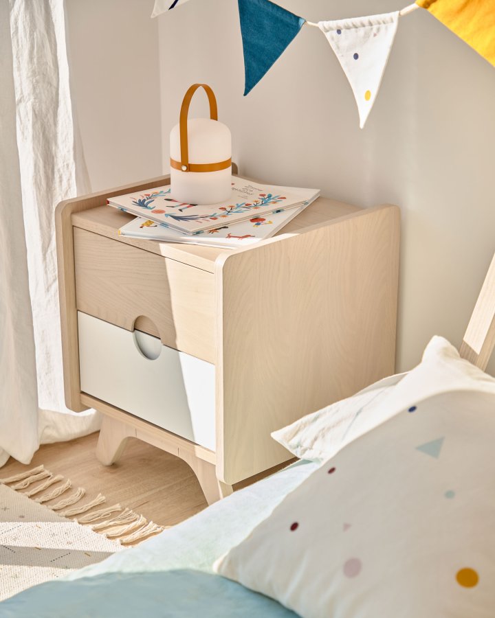 KAVE HOME Nunila sengebord - natur asketrsfiner og asketr