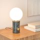 KAVE HOME Lonela bordlampe, rund - matteret glas og grn marmor (15)