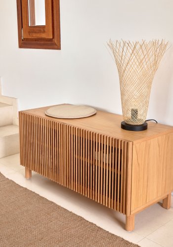 KAVE HOME Beyla skoskab, m. 2 lger og 2 hylder - natur egefinér og egetr